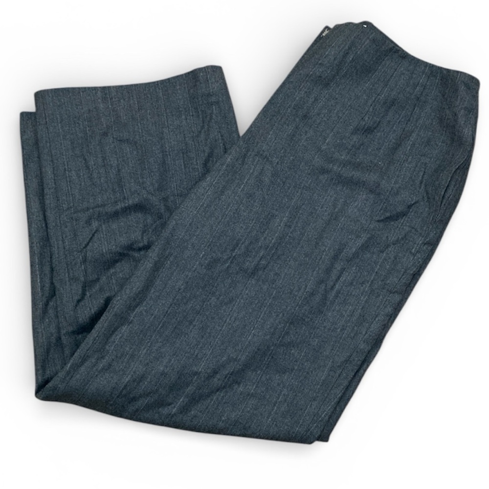 Talbots Woman Herringbone Flat Front Dress Pants Sz 18W Gray NWT